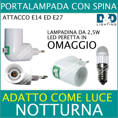 Kit luce notte portalampada - kit,